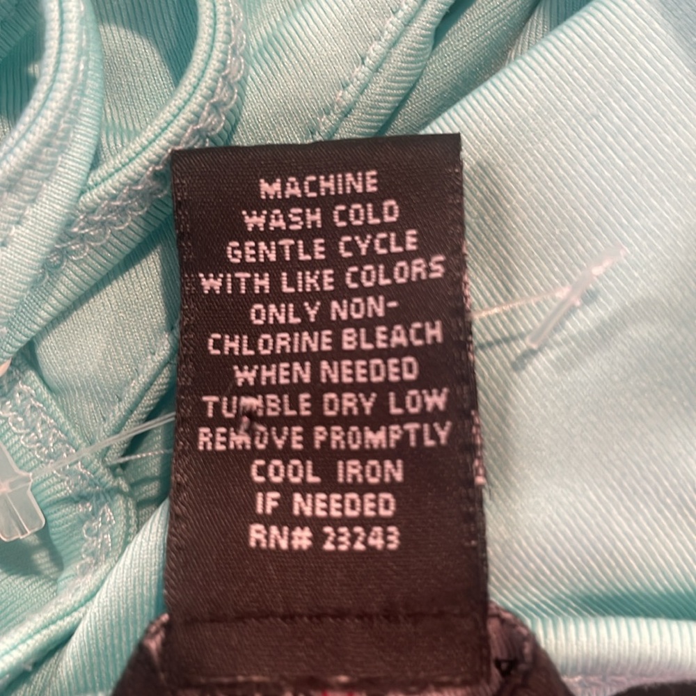 New York & company camisole adjustable spaghetti straps shelf bra turquoise M - Picture 8 of 8